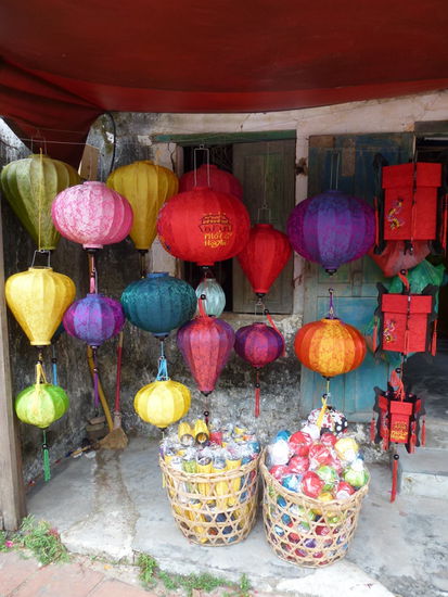 Lampions in Hoi An, Deko und Verkauf