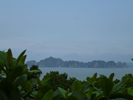 Blick aus dem Zimmer von der Viethouse Lodge auf Tuan Chau