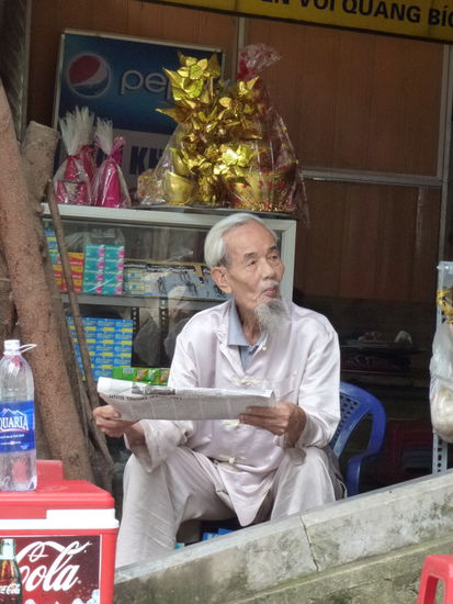 Auch hier liest man morgens Zeitung