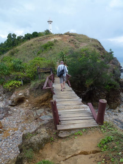 Der Weg zum Leuchtturm war nicht gerade vertrauenserweckend
