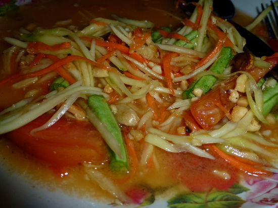 Papaya Salat, 40 Baht