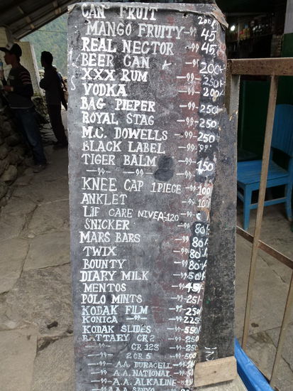 Der letzte Supermarkt, bevor es richtig in die Berge geht