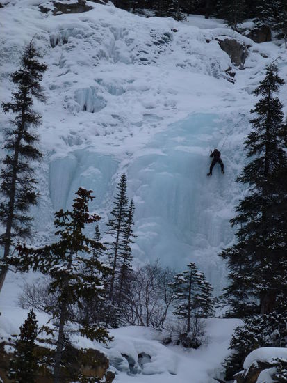Eisklettern, ein beliebtes Hobby hier
