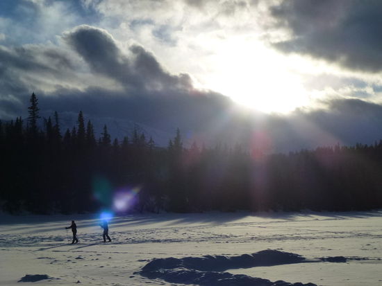 Abendstimmung auf dem Pyramidlake bei angenehmen -8 Grad