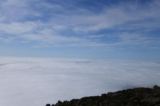 Hobart unter dem Wolkenmeer