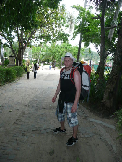 Unser Christian voll bepackt