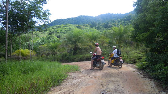 Zu Beginn unserer Rollertour....da sind wir mal ein bisschen offroad unterwegs gewesen....