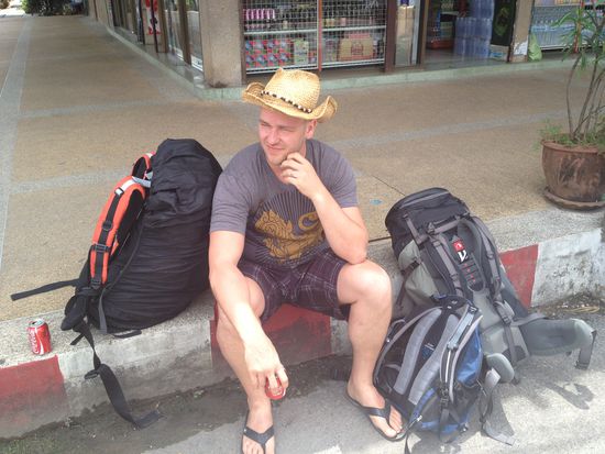 Kurz nach der Ankunft in Krabi Town....wo müssen wir jetzt bloß hin!?!?