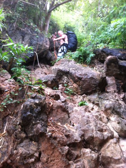 Kurz vorm Ziel...der Abstieg war so ziemlich am schwierigsten