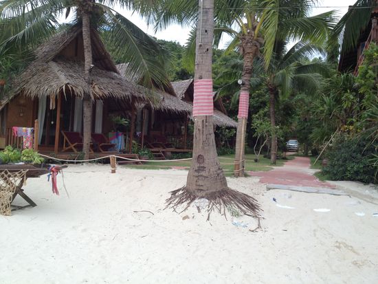 Unser Bungalow direkt am weißen Traumstrand