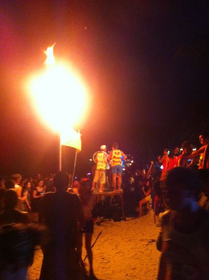 Eine der vielen Feuershows