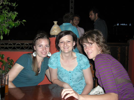 Katie, ich und Anne im "Nomad"