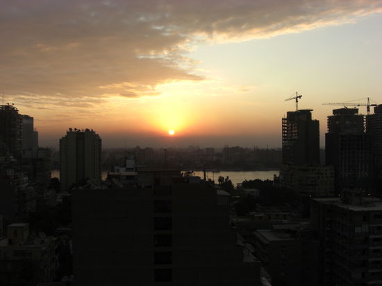 Und der Ausblick von meinem Zimmer, mit einem weiteren wunderschönen Sonnenaufgang 