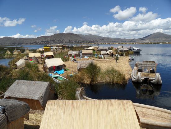 Eine der schwimmenden Inseln