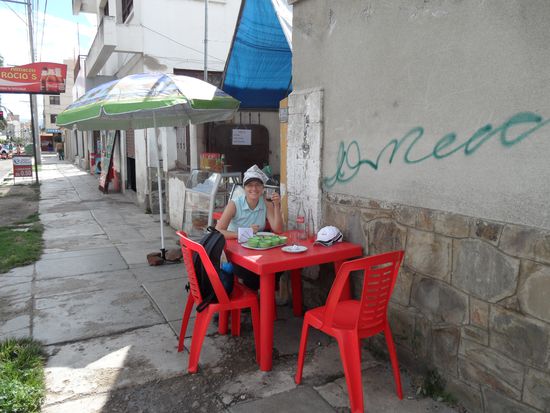 Typisches bolivianisches Straßenrestaurant