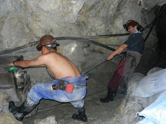 Die Arbeit in der Mine am eigenen Leib verspürt