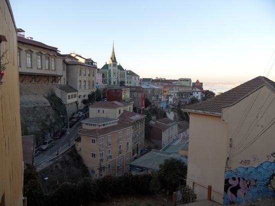 Die extrem steilen Hügel Valparaísos,...