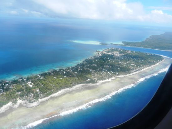 Der schmale Streifen des Atolls