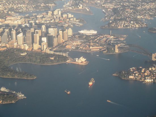 Landeanflug über Sydney