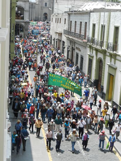 Protest gegen die Regierung