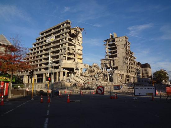 Die Aufräumarbeiten in Christchurch.