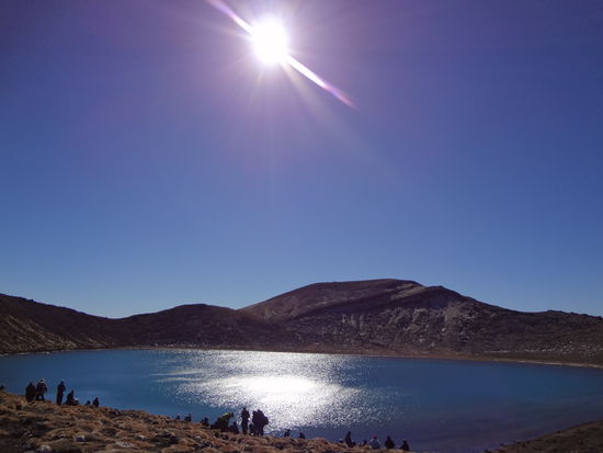 Ein toller Platz für die Mittagspause. Aber auch gut überlaufen. Sind dann doch noch ein Stück weiter. (Das ist Blue Lake, glaube ich)