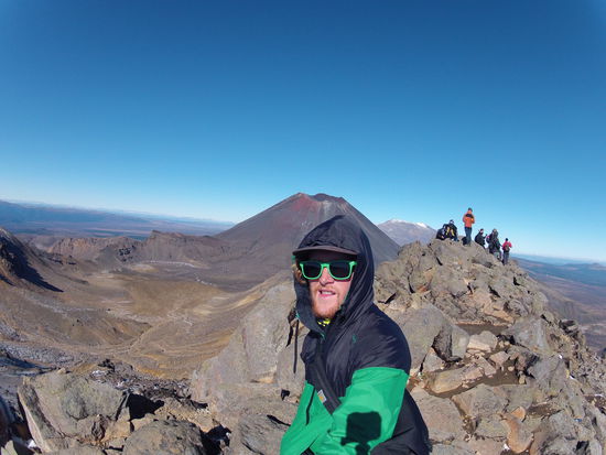 ... hier auf dem Gipfel des Mt. Tongario.