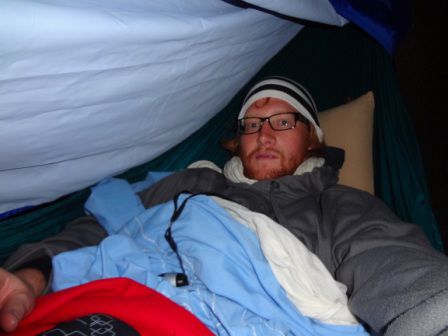Man kann sich ein bisschen denken, dass es doch kalt war. Aber es war ok, ich habe mich einfach warm eingepackt. ...