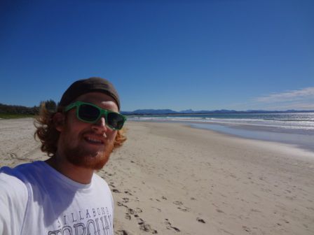 Hier in Byron Bay am Main Beach, auch noch nicht so wirklich Wellen...