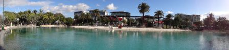 ... und der "Strand" von Brisbane. Das war echt eine tolle Anlage die direkt am Fluss lag. Aber natürlich alles künstlich, quasi wie ein öffentliches Schwimmbad.