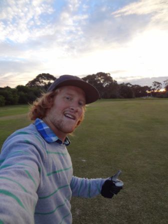 Ich beim golfen...