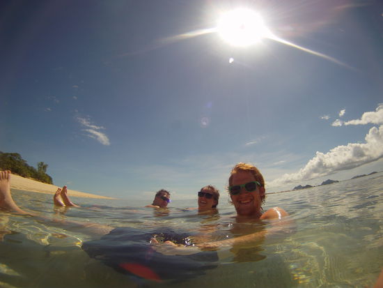 Schön gemütlich bei knapp 30°C. Fehlt eigentlich nur ein kalter Cocktail.