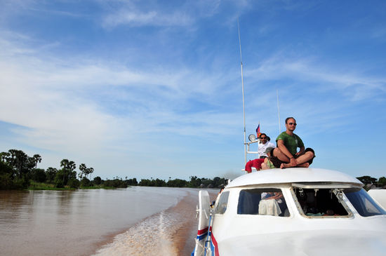 unser Boot auf dem Weg nach Siem Reap