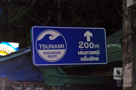 Beim  nächsten Tsunami weiss man, wo  man  hinrennen muss.