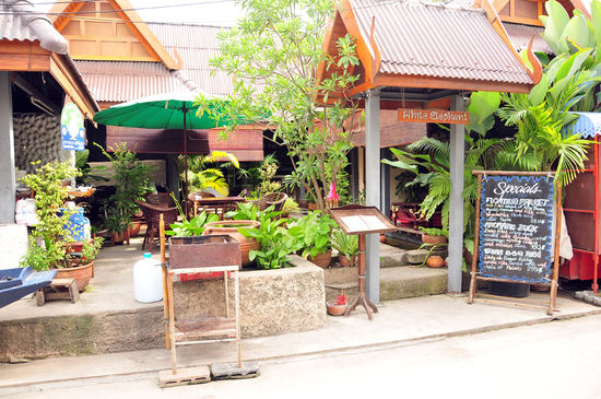 Unser Restaurant von Gesternabend, ahier hatten wir die Begegnung mit dem Gecko