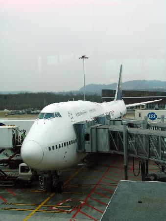 Unser Flugzeug von Singapur Airlines