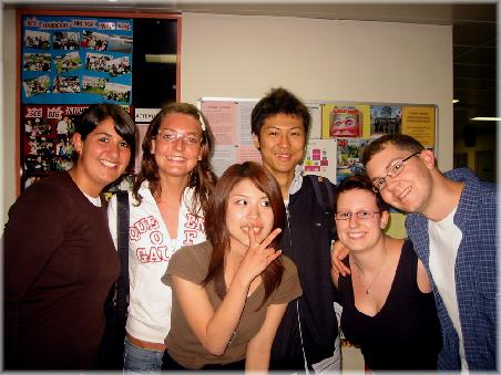 v.l. Paula (Deutschland), Christina (Italien), Maiko (Japan), Chikara (Japan) und last but not least wir zwei (Schweiz, für dies nicht wissen)