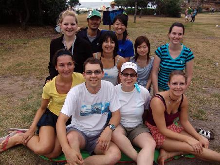 An unserem Abschieds-BBQ am Tamarama Beach