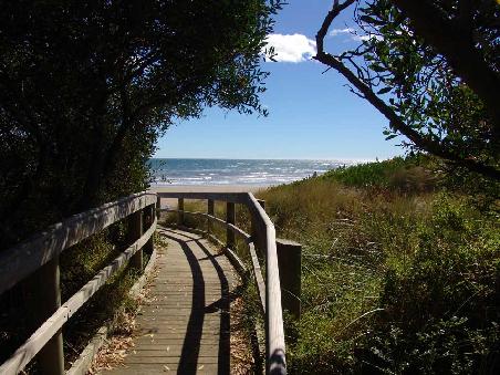 Weglein vom Picknickplatz an den Strand von Turners Beach