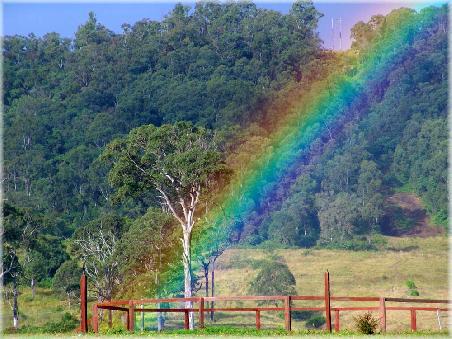 Das Ende des Regenbogens, leider ohne Goldtopf.....