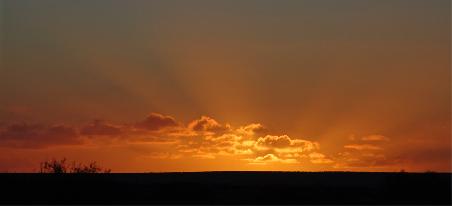 Sonnenuntergang auf dem Weg nach Shark Bay