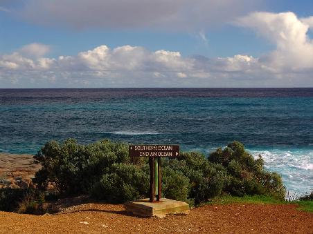 Am Cape Leeuwin treffen sich der Southern Ocean und der Indian Ocean.