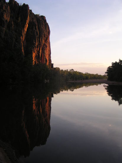 Sonnenuntergang in der Windjana Gorge.