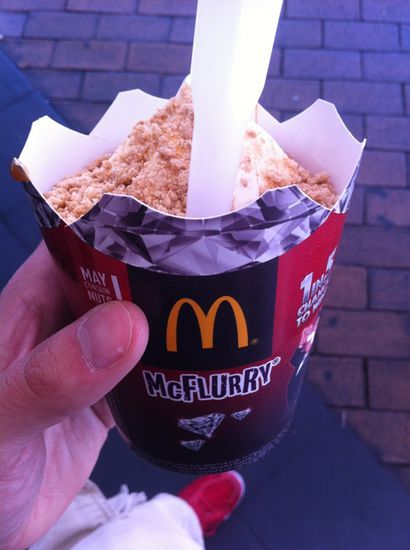 Ich hatte kein anderes Bild mit Essen parat  diesen McFlurry gab's in Dunedin und er war unglaublich gut!