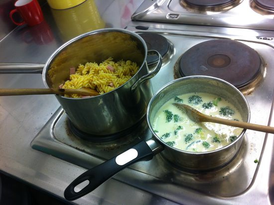 Links: Alles wie immer. 
Rechts: Kulinarisches Upgrade durch Lena 