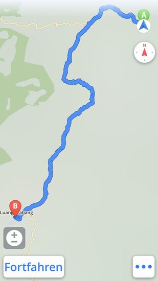 Sieht gar nicht so kurvig aus, dennoch wird man kaum schneller als 30 km/ h unterwegs sein!