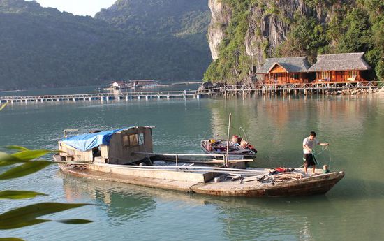 Am nächsten morgen kam das "Wasserschiff" um frisches Süßwasser zu bringen.