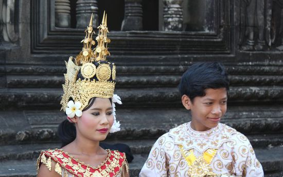 Eine Tanzgruppe in Ankor Wat