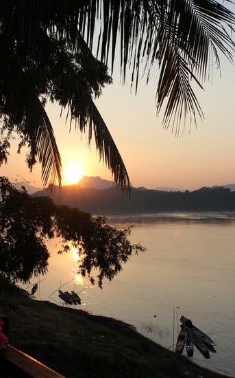 Abendstimmung am Mekong