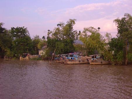 Flussleben am Mekong